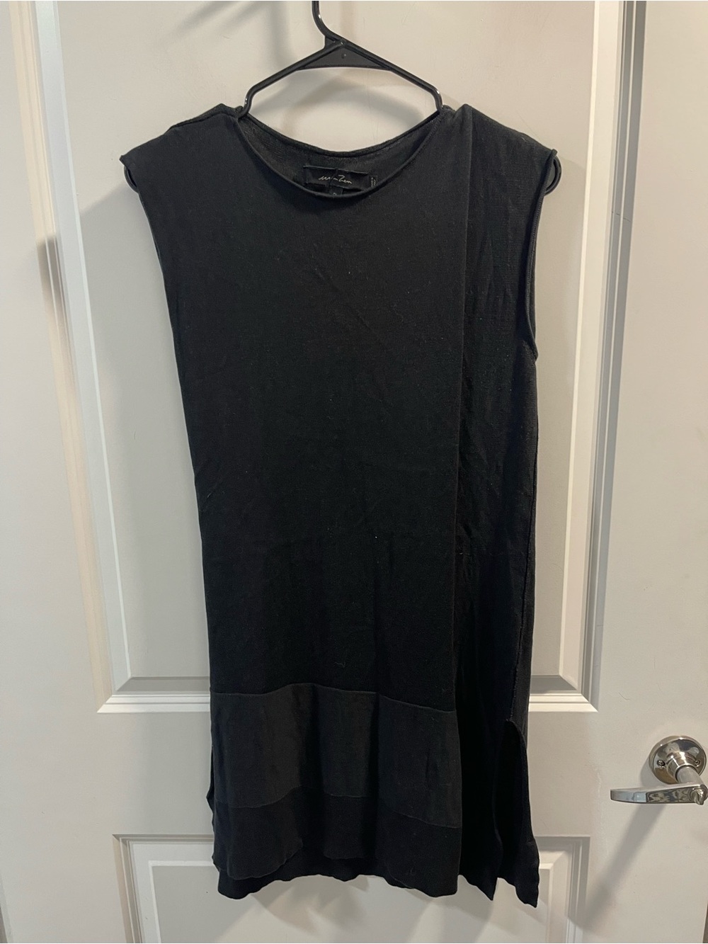 Sleeveless Black Shift Tank Top /Dress Good Condition Made In Italy